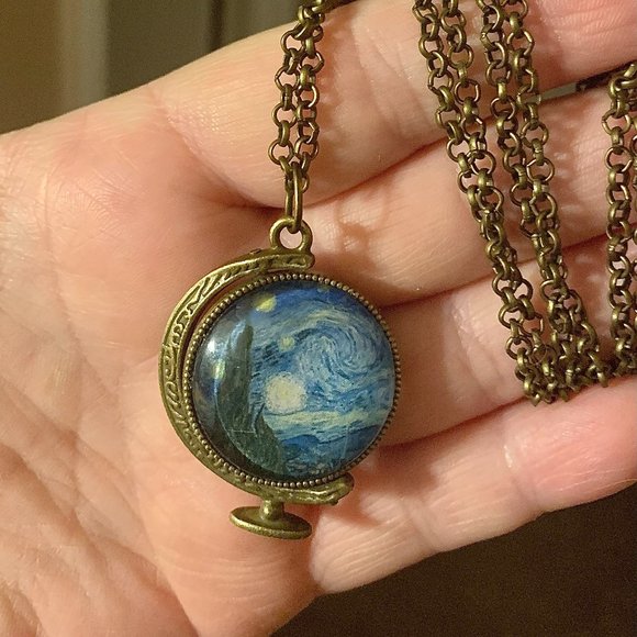 Starry Night/Van Gogh Double Sided Necklace - Picture 1 of 5
